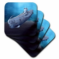 3Droza vojna podmornica, meka podmornici, set od 4
