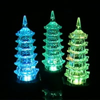 Deyuer Noćna lagana baterija Pogodna svjetla Akrilni pagoda toranjski oblik LED lampica
