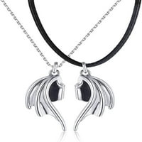 Lucky Privjesak ogrlica Personalizirana ogrlica od abecede Uklapajući ogrlicu Magnetska anđeoska krila