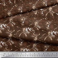 Soimoi Brown Pamuk Cambric Tkanina Batik Tie-Dye Široka tkanina