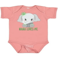 Inktastična Nana voli mene - sladak slon poklon baby boy ili baby girl bodysuit