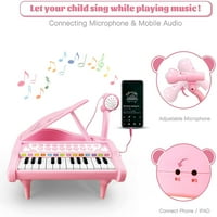Klavirska igračka, tastatura za dječji rođendanski poklon starost 1+ ružičastih tipki toddler piano