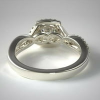 1. CTS Okrugli moissanitet Solitaire zaručni prsten za žene 18k bijeli pozlaćeni modernim vjenčanim