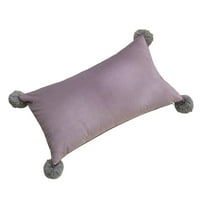 Velvet jastuk za jastuk za jastuk na kauč kauč uredskog struka jastuk za krevet pravougaona vunena kugla