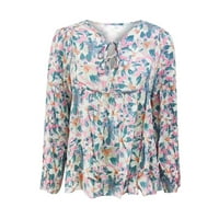 Elegantna zimska odjeća za žene jesen y2k bluza Corduroy bluza na pola zip košulja Stretna košulja cvjetni