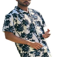 Muški prednji džep Havajski košulje Ležerne prilike Cvjetne majice Dugme s kratkim rukavima dolje na