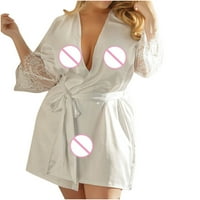 OAVQHLG3B Ženska solidna erotska donje rublje seksi svilena noćna noćna servis pidžama znojenja