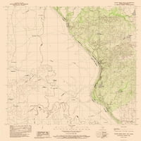Mapa Topo - West Tovar Creek Texas Quad - USGS - 23. 28. - Matte platno