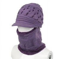 Cocopeants u zimskom vunenom šal za šešir za žene plus baršunasti zadebljanje toplog vetrootpornog biciklističkog