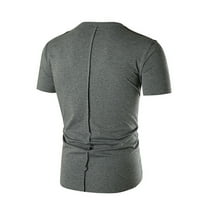 TKLpehg majice za muškarce labav fit bluza kratki rukav s majicama Solid boja V-izrez majice ljetne