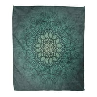 Bacite pokrivanu apstrakciju mandala u smaragdne boje za rođendan i boho boch boch toplu flanel mekane pokrivače za kauč kauč na razvlačenje