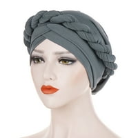 Beanie Fashion Women pletenice India šešir muslimanski ruffle chemo turban zamotavanje