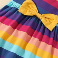 Ljetne haljine za teen djevojke oprugu šareni patchwork bez rukava 0-3Y