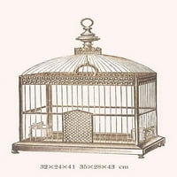 Ukrasni kavez za ptice prikazan je na stranici od kataloga prodaje proizvođača. Poster Print nepoznato