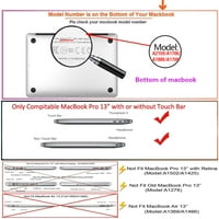 Caishek kompatibilan MacBook Pro 13 Objavljen model A1706 A1708 A1989 A2159 A2251 A2289 A M1, plastična