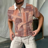 Muška majica Ljetni muški digitalni tisak kratkih rukava za golf Muški patentni zatvarač, casual top