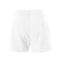 NSENDM Ženske kratke hlače sa džepovima Žene visokog struka Bermuda kratke hlače Ljeto Visoko struk
