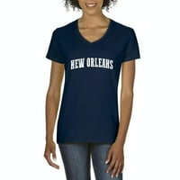 Arti - Ženska majica s kratkim rukavima V-izrez - New Orleans