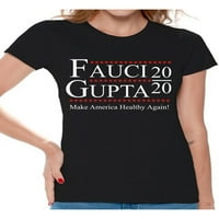 Awkward Styles Dr Fauci majica za žene Dr Gupta majice Predsednika Fauci Gupta Majica Ženske pranje