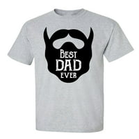 Očev dan najbolji tata ikad brada za odrasle majica kratkih rukava-sportove sivi-4xl
