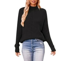 Wotryit ženska punilo u boji dugih rukava dugih rukava sa labavim plusom šuplji džempere ženski džemperi