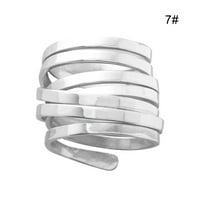 Jewelry Jewelrylarge Omiljeni nakit Silver Wrap Prstenje Veličina Angažovanih prstena Nakit Pokloni Srebrni vjenčani prstenovi