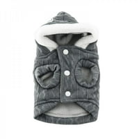 Baywell Pas Fleece obloženi kaputi vodootporni pas zimski kapuljač kaputi za male do srednjeg psa