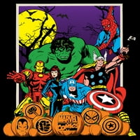 Muškarci Marvel Halloween Avengers Scene Duksera Crni medij