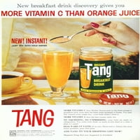 Tang reklama, 1959. N'more vitamin C nego sok od naranče '. Oglas za Tang Instant doručak piće iz američkog