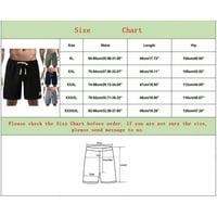 Hanxiulin Muškarci Ljetni čvrsti boju Sportski džepni pamučni i posteljini Ležerne hlače