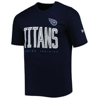 Muška nova era mornarica Tennessee Titans kombinira autentični trening guzim majicu