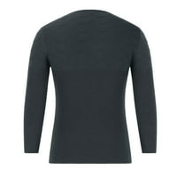 Plus veličine dno dno dno na dno vrhovi za muškarce O-izrez mršav pulover Majica pulover