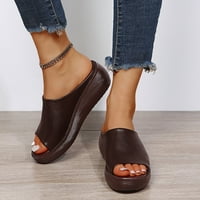 Ljetne papuče za žene za žene ravne guste kotrljane cipele Ležerne rimske sandale
