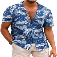 Neilla muški vrhovi cvjetni print majica kratkih rukava Ljetne košulje muškarci Havajska bluza revel