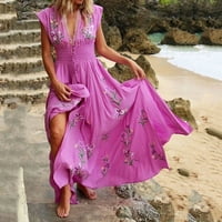 Vruće ružičaste haljine za žene ljetne modne haljine veličine xxl