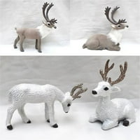 Elk Animal ChildE poklon umjetni jelen Model Figurine Vrtni minijature Jelena Dekoracija Božićna jelena