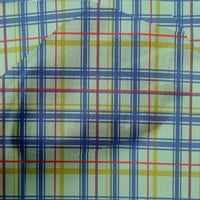 Onuone svilena tabby tamna maslina zelena tkanina madras Provjerite zanatski projekti Dekor tkanina
