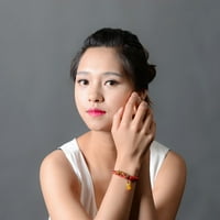 Toyella kineski stil Originalni dizajn Agate narukvica žene crvene