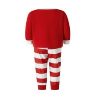 Božićni podudaranje Obiteljske pidžame Set Striped tiskani loungewear Tata mama djeca parovi za spavanje