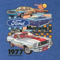 Divlji Bobby, Ford Mustang II Supercoupe automobili i kamioni Men Premium Tri Blend Tee, Vintage Royal,