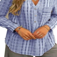 Ženska prugasti ispis dugih rukava majica Bluze Ležerna majica