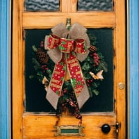 Xmarks Božićni luk, 7.8 * 7.1In Prethodno luk, ukras vrata, swag, vijenac, vijenac, dan boksa, božićna