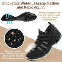 Needbo ženske planinarske vodene cipele za brzo sušenje vanjskih sportskih tenisica, crna 12