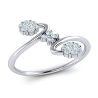 Real 0.3carat Round Cut Diamond Prong Forever američki angažman godišnjica prstena za svadbene vjenčanice