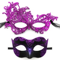 Cherryhome zgodni uzorak pokrivač za oči Halloween oka za oči Venetian Stil Masquerade za parove Kostim