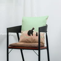 Slatka mačka kauč na razvlačenje na domaćem festival jastuk na jastuku