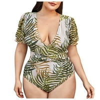 Rukav modni bikini listovi listova velikih jednokratnih ženskih kupaćih kostimi s tankanis set