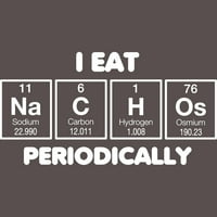 Jedite nachos periodično smiješan periodični periodični stol mens crni grafički tee - Dizajn od strane