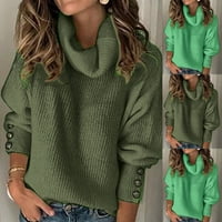 Utoimkio Clearence ženski kornjač pletene džempere dugih rukava Ležerne duge pulover Dukseri zimski