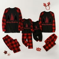 Dezsed Porodični outfits Outfits Pajamas Cleariance Roditelj-Child Attire Božićni odijelo Patchwork